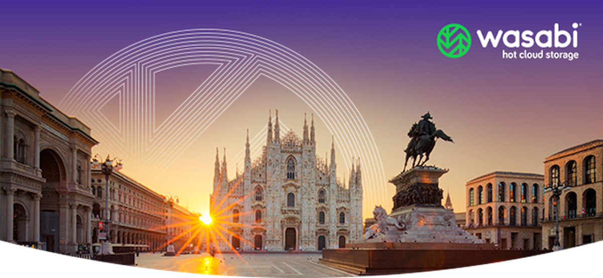 sunrise over piazza in Milan