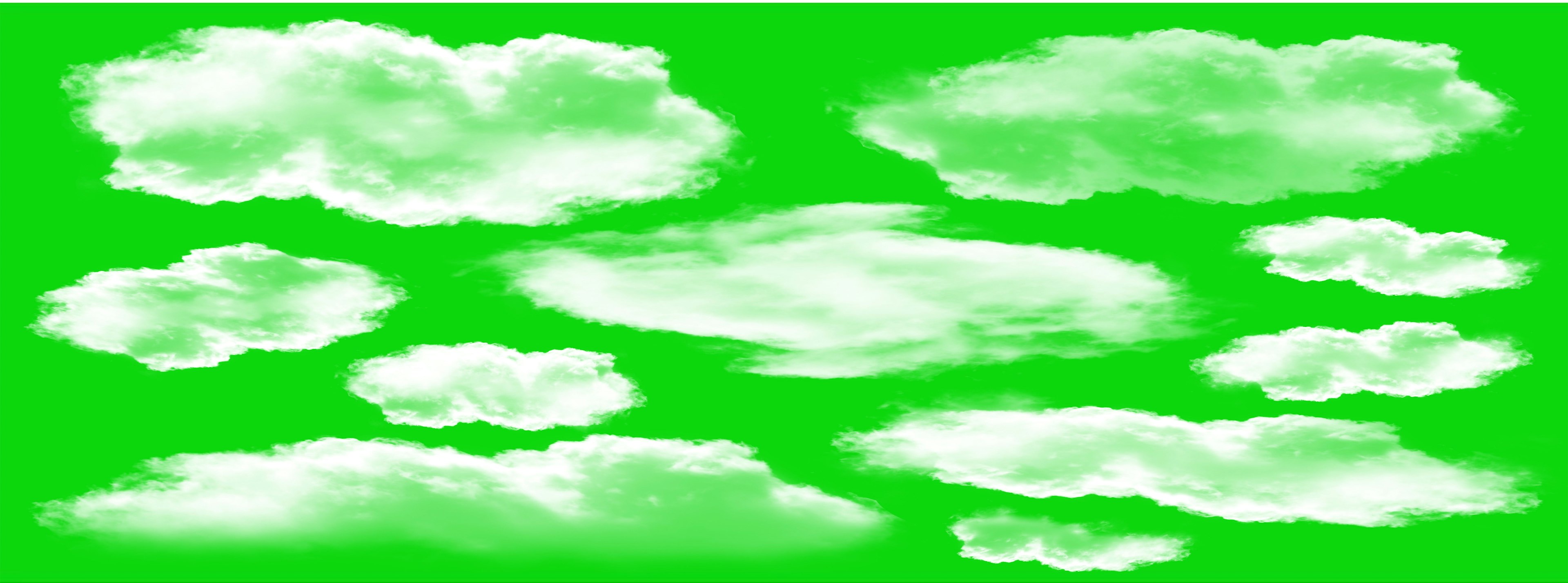 green clouds