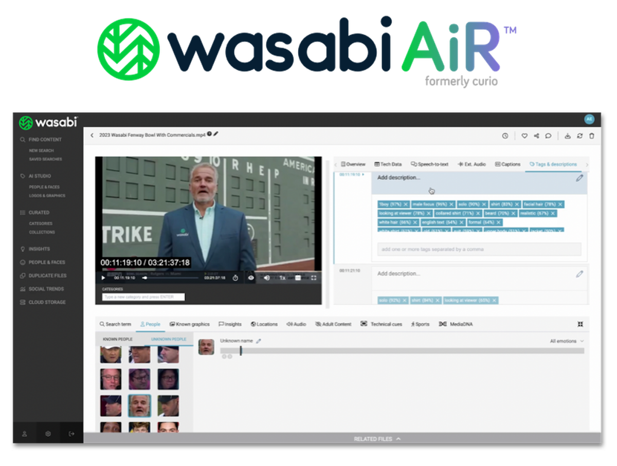 wasabi air logo above the ui