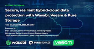 Secure & resilient hybrid-cloud data protection w/ Wasabi, Veeam & Pure Storage